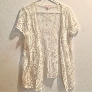 White lace cardigan